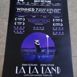La La Land - Movie Poster with Ryan Gosling as Sebastian and Emma Stone as Mia